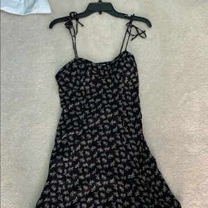 Floral black sun dress